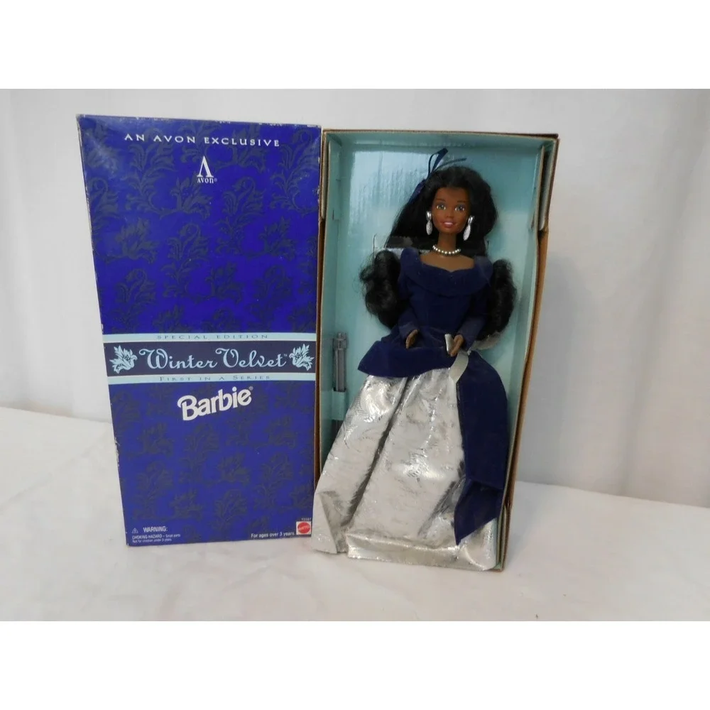 Avon Winter Velvet African American Barbie Doll‎ Special Edition Mattel 1995 NEW
